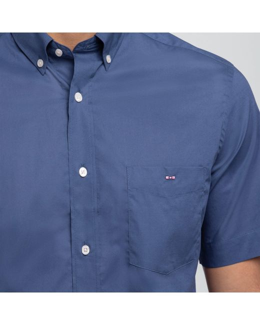 Eden Park Blue Plain Blouse for men