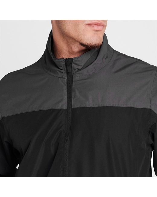Slazenger 1881 Gray Golf Water Resistant Windproof Long Sleeve Funnel Neck Waterproof Jacket for men