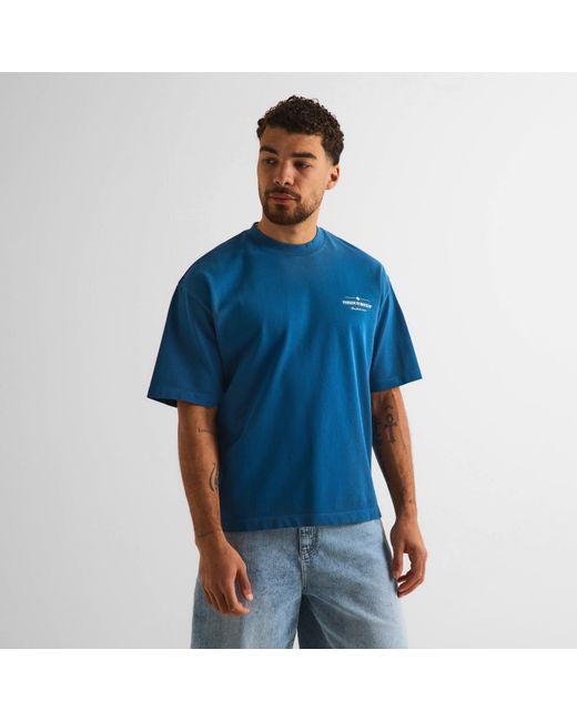 The Couture Club Blue Oversized T-Shirt for men