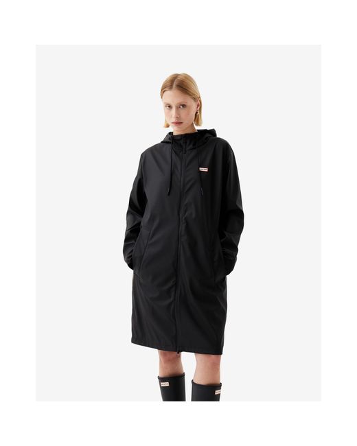 Hunter Black Andrea Waterproof Lightweight Rain Anorak