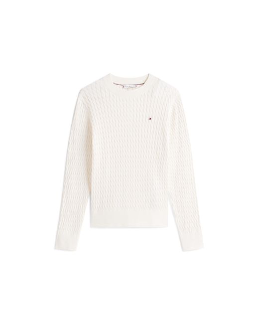 Tommy Hilfiger White Tommy Cocbl Fne Knit Ld64