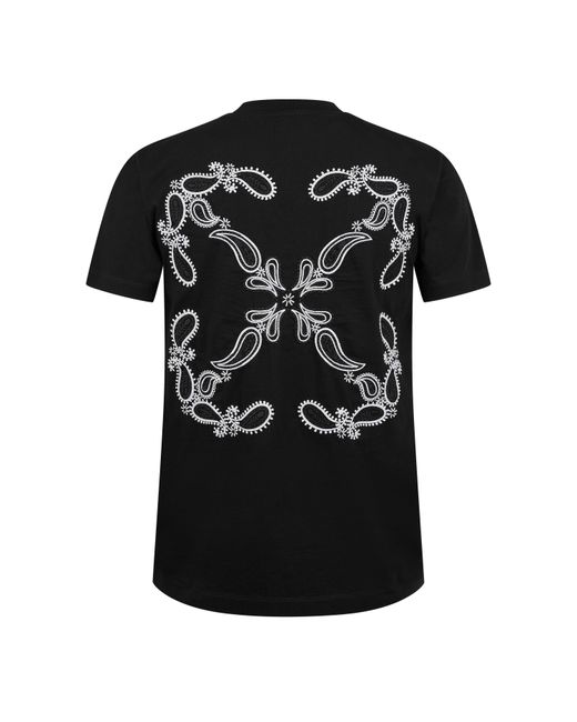 Off-White c/o Virgil Abloh Black Bandanna Skate T-shirt for men