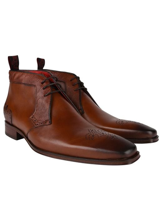 Jeffery West Brown Scarface Chukka Boots for men