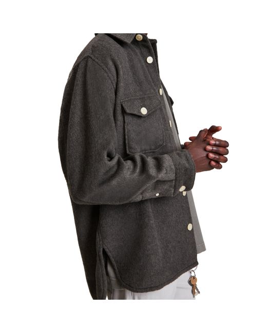 AllSaints Gray Dillingham Long Sleeve Shirt for men