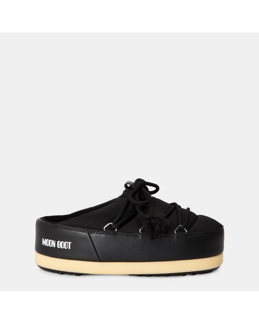 Moon Boot Black Mule Snow Boots