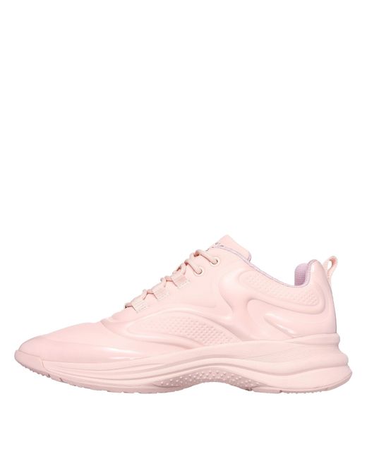 Skechers Pink Glossed Hot Melt Embossed Neoprene Low-Top Trainers