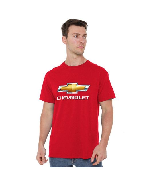 Other Red Chevrolet Chevy Bowtie Stacked T Shirt for men