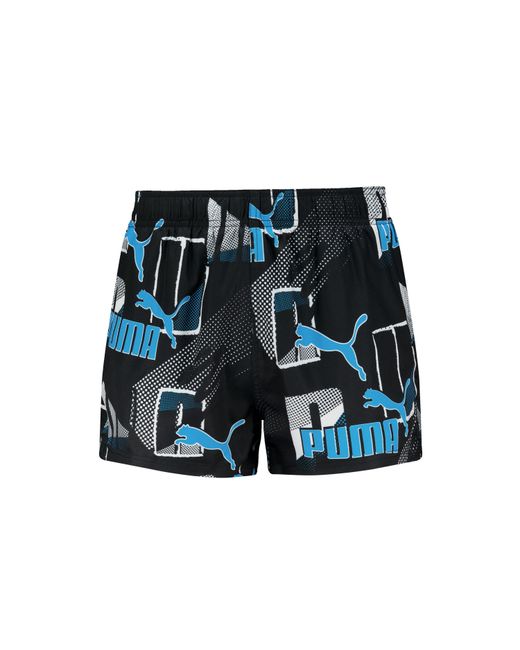 PUMA Blue Print Logo Swim Shorts for men