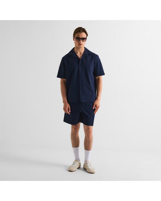 Maison Kitsuné Blue Elasticated Woven Tracksuit Shorts for men