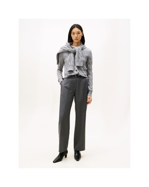 Tommy Hilfiger Gray Cable Cardigan