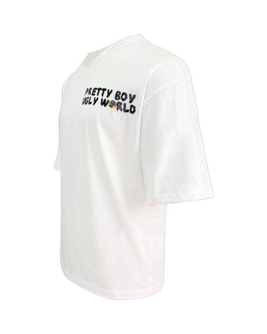 PRETTY BOY UGLY WORLD White The Regular Fit T-Shirt for men