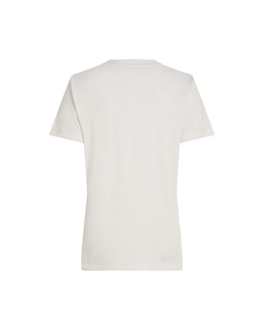 Tommy Hilfiger White Script Short-Sleeve Regular Fit T-Shirt