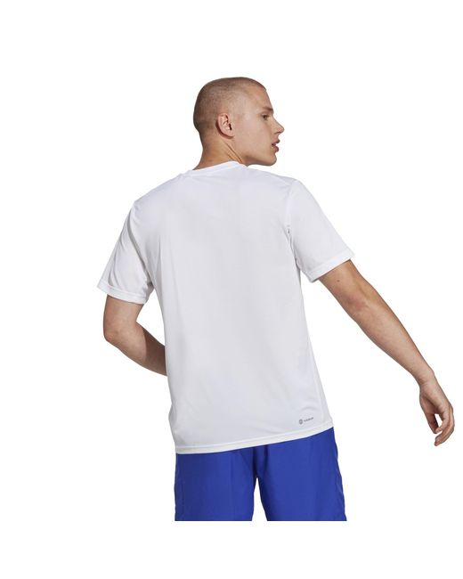 Adidas White Training Essentials Base T Shirt for men