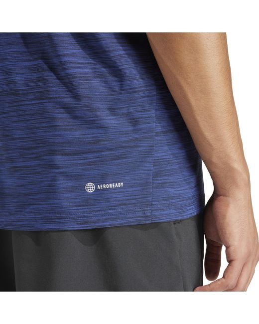 Adidas Blue Train Essentials Stretch Training T-Shirt for men