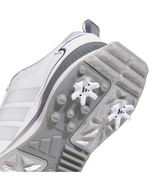 Adidas White Spiked Golf Shoes for men