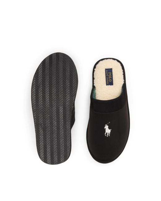 Polo Ralph Lauren Black Klarence Mule Slippers for men
