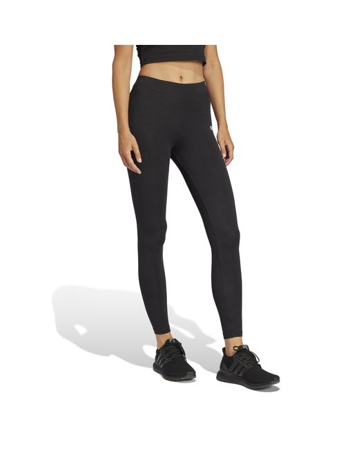 Adidas Black Essentials 3 Stripe Leggings