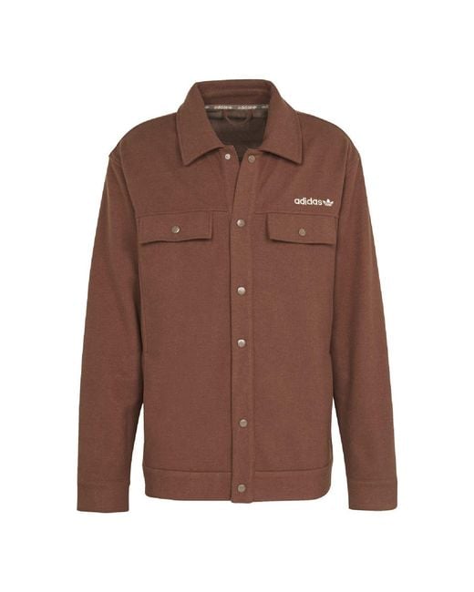 Adidas Originals Brown Premium Overshirt for men