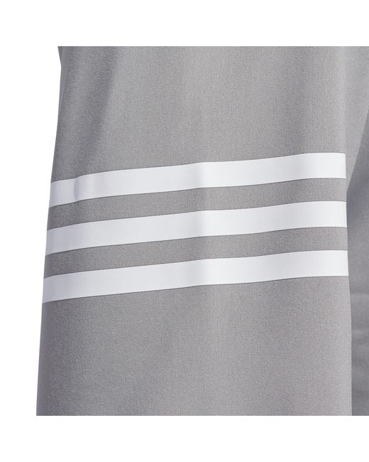 Adidas Gray 3 Stripe Zip Top for men