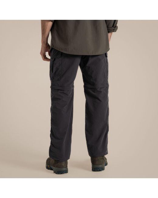 Craghoppers Black Nosilife Convertible Iii Insect-Repellent Cargo Tr for men
