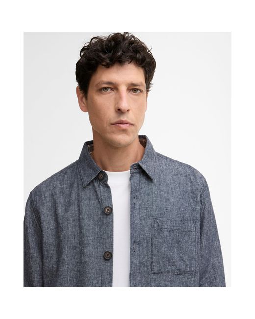 Barbour Blue Overshirt for men