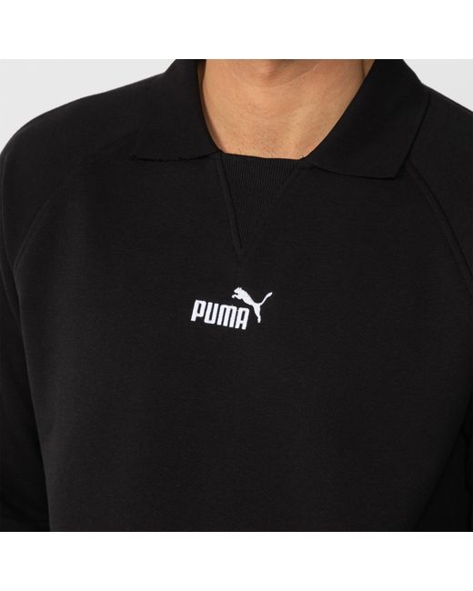 PUMA Black Logo Crew Sweatshirt for men