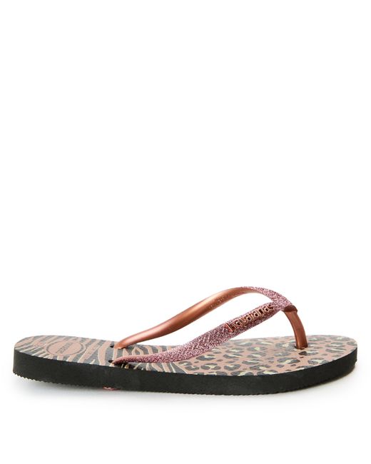 Havaianas Brown Slim Animals Mix Flip Flops
