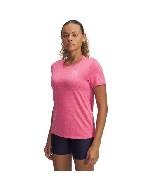 Under Armour Pink Tech Twist Short Sleeve
