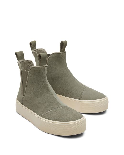 TOMS Green Fenix Platform Ankle Boot