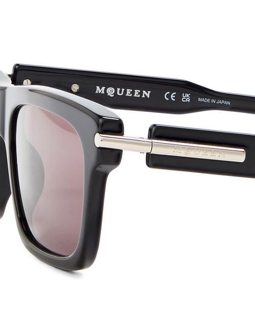 McQueen Gray Rectangle Sunglasses for men