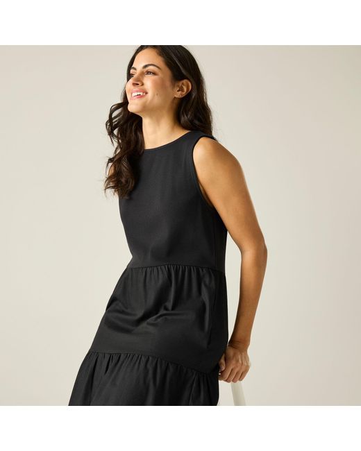 Regatta Black Tarise Tiered Midi Stretch Dress