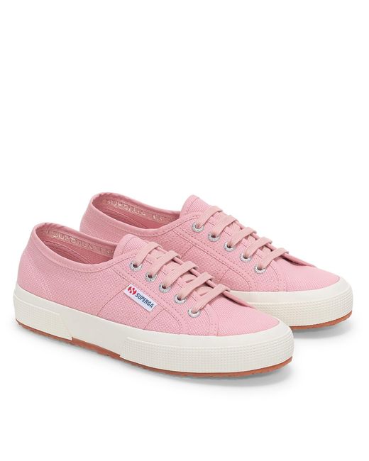 Superga Pink Canvas Low Trainers