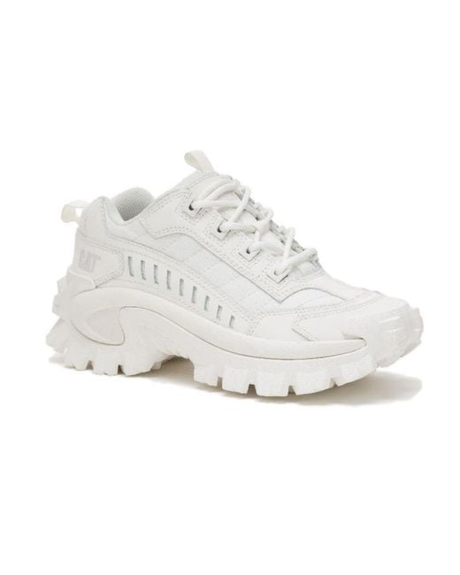 Caterpillar White Intruder Chunky Trainers for men