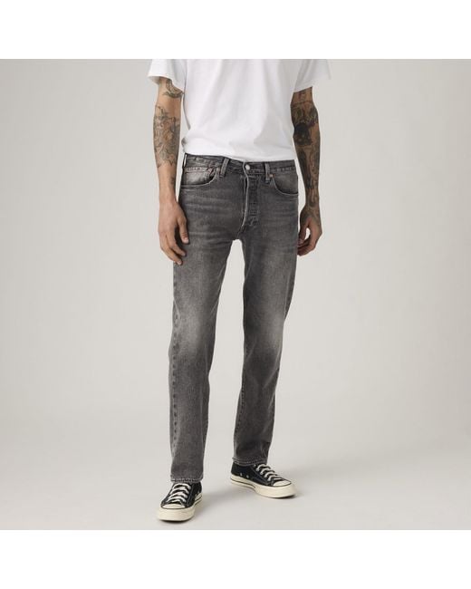 Levi's Gray 501 Orig Strai for men