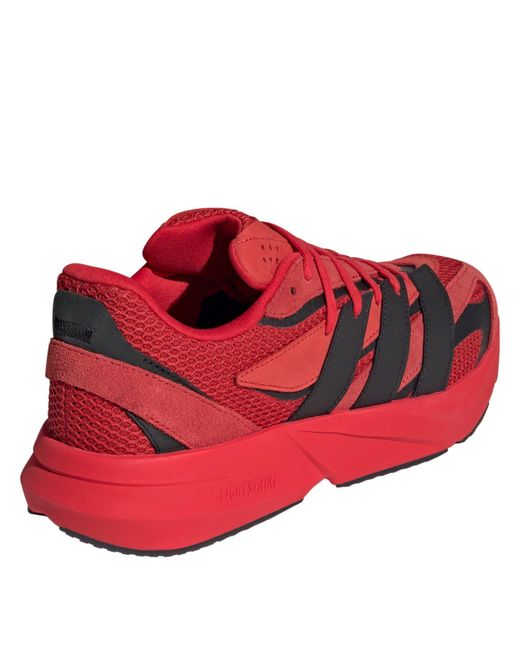 Adidas Red Adults Lightblaze Low-Top Trainers