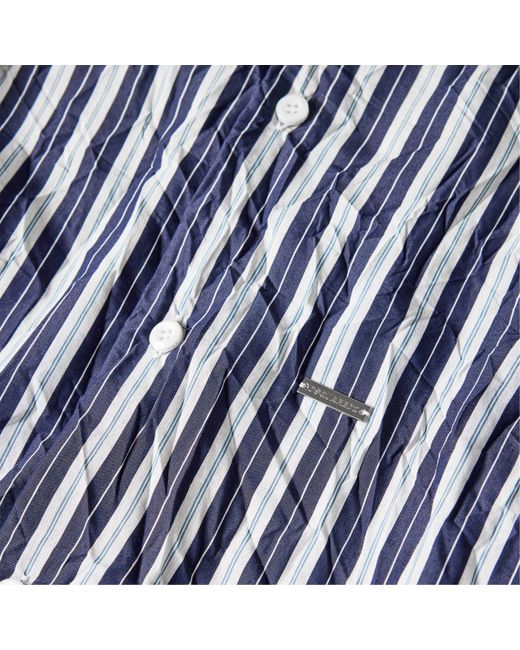 DSquared² Blue Long Sleeve Patterned Shirt for men