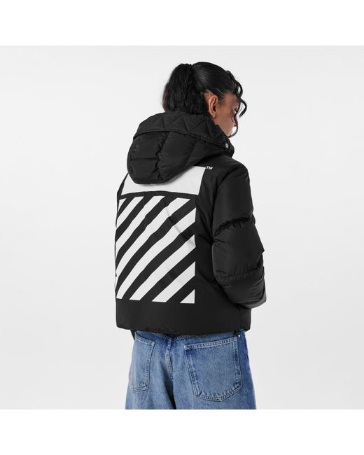 Off-White c/o Virgil Abloh Black Off- Short Puffer Jacket
