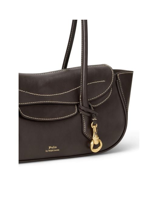 Polo Ralph Lauren Black Blaize Leather Shoulder Bag