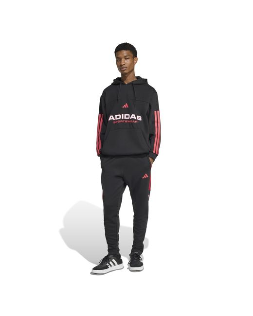 Adidas Black Closed Hem Fleece Joggers for men
