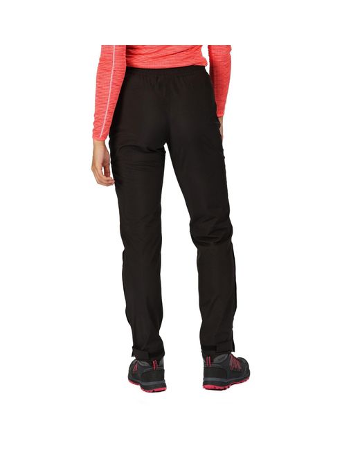 Regatta Black Highton Waterproof Overtrousers (long)