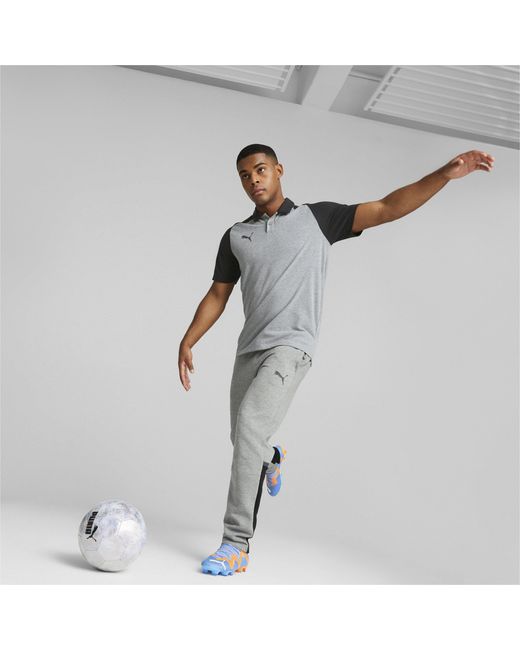 PUMA Gray Teamcup Casuals Polo Shirt for men