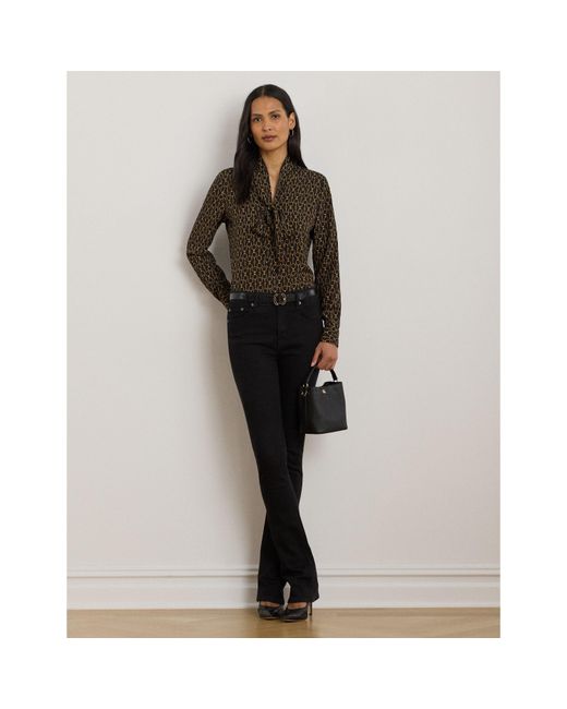 Ralph Lauren Black Long-Sleeve Blouse