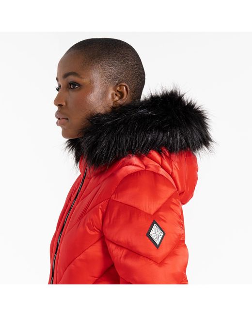 Dare 2b Red Supression Longline Insulated Quilted Jacket