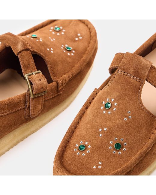 Clarks Brown Wallabee Tbar Mary Janes