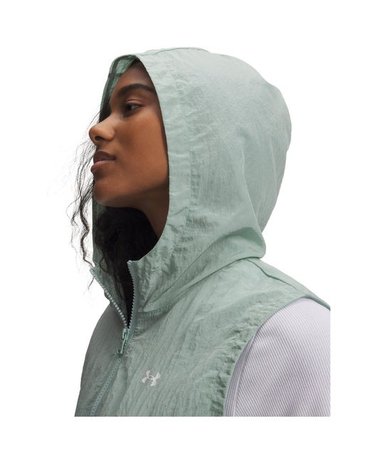 Under Armour Green Rival Woven Ruched Vest