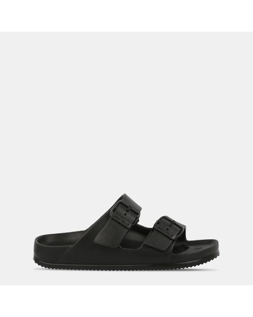Jack Wills Black Two Strap Sandals