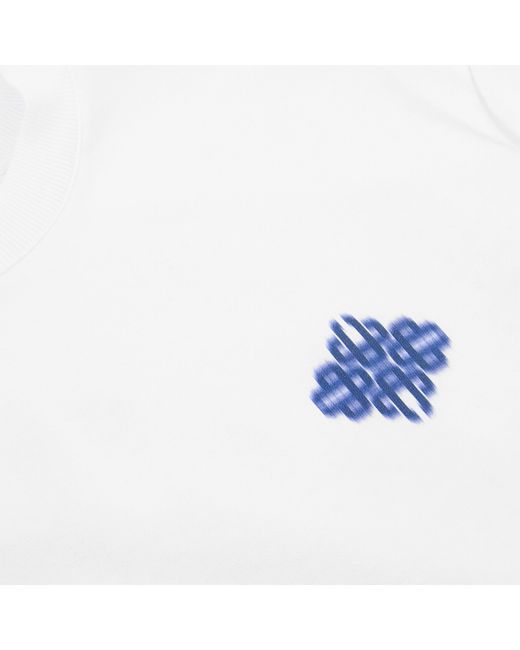 The Couture Club White Blurred Oversized Fit Oversized T-Shirt for men