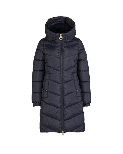 Barbour Blue Boston Longline Quilted Jacket