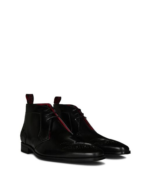 Jeffery West Black Chukka Boots for men