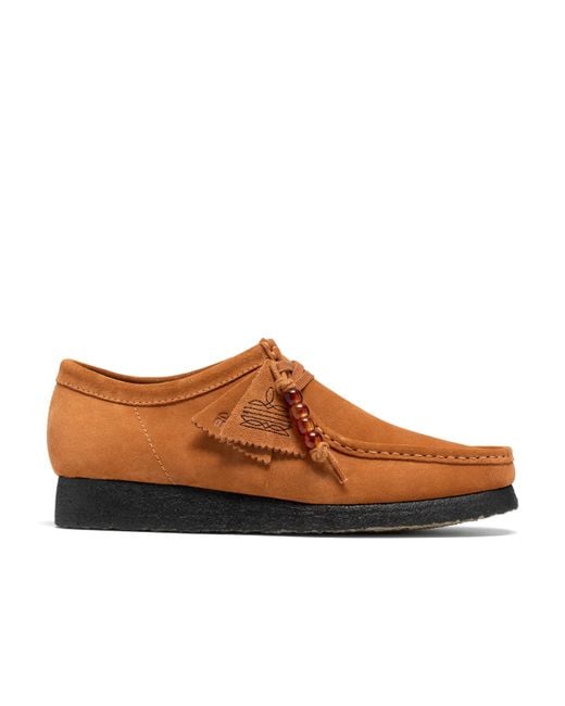 Clarks Brown Wallabee Lo Moc-Toe Shoes for men